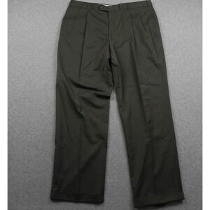 Bert Pulitzer Pants Mens 40x32 Americana‎ Dress Suit Formal Cuffed Pleated Brown
